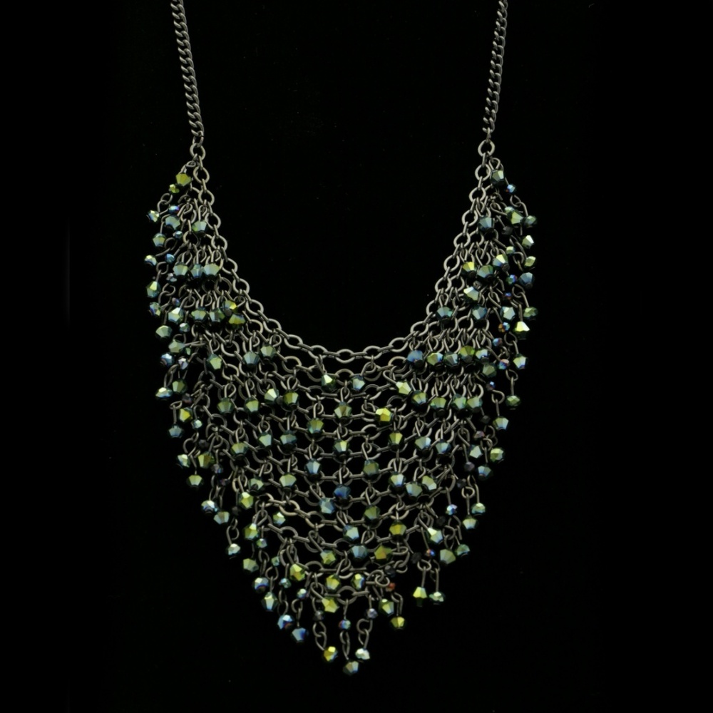 Express Fashion-Necklace Dark-Silver NWT - Picture 4 of 4